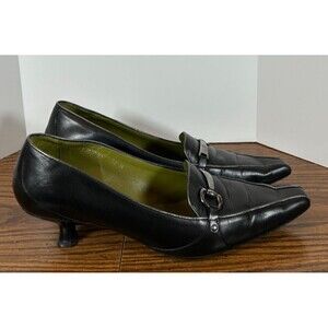 Donald J Pliner Women's Kitten Heels Black 10M Made in Italy